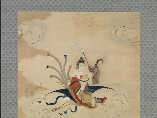 明顧繡八仙慶壽掛屏（十一）西池王母　軸