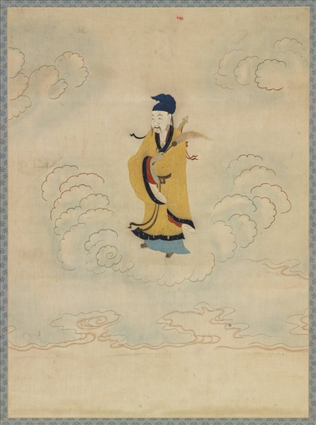 明顧繡八仙慶壽掛屏（十二）呂洞賓　軸