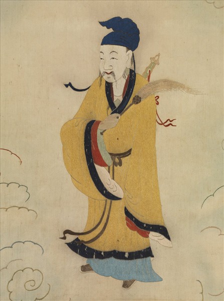 明顧繡八仙慶壽掛屏（十二）呂洞賓　軸