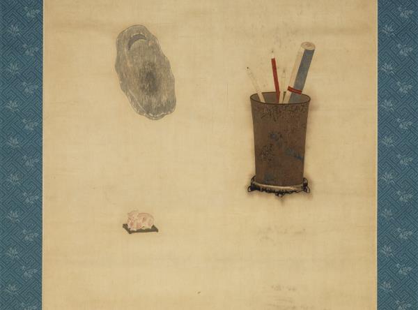 明粵繡博古圖屏（一）　軸