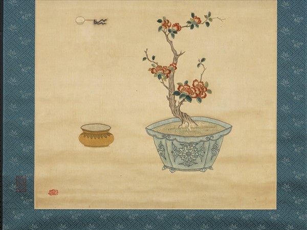 明粵繡博古圖屏（二）　軸