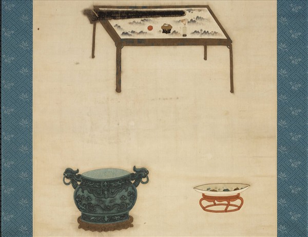 明粵繡博古圖屏（三）　軸