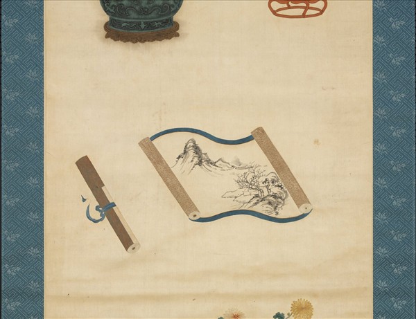 明粵繡博古圖屏（三）　軸