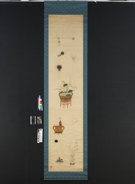 明粵繡博古圖屏（四）　軸