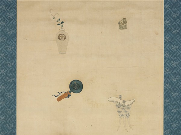 明粵繡博古圖屏（四）　軸