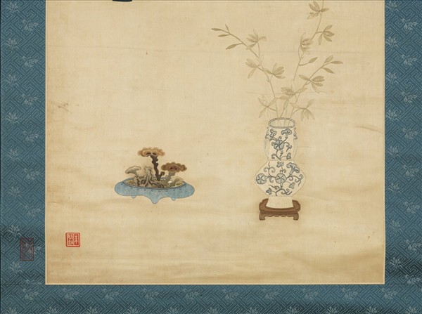 明粵繡博古圖屏（四）　軸