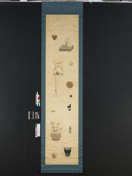 明粵繡博古圖屏（五）　軸