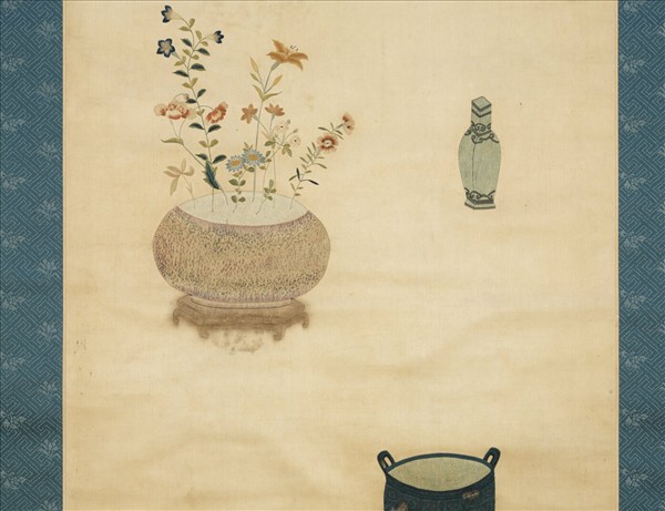 明粵繡博古圖屏（五）　軸