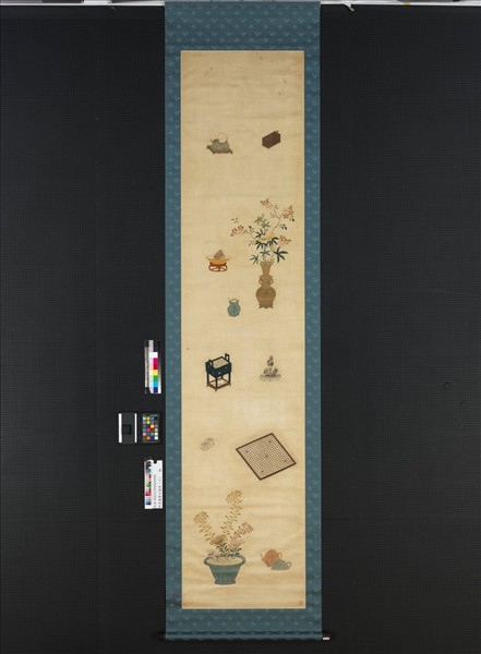 明粵繡博古圖屏（六）　軸