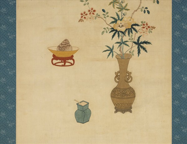 明粵繡博古圖屏（六）　軸