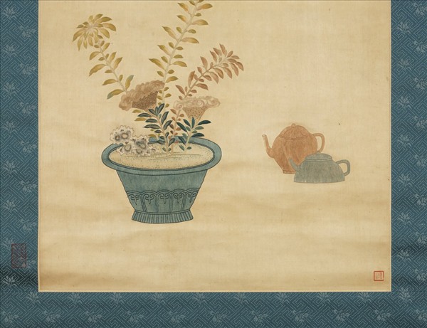 明粵繡博古圖屏（六）　軸