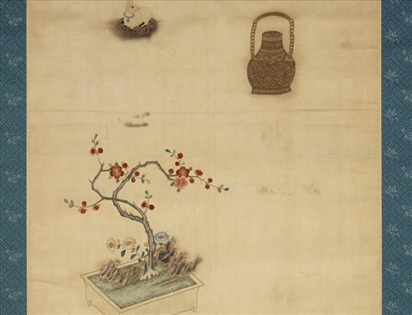 明粵繡博古圖屏（七）　軸