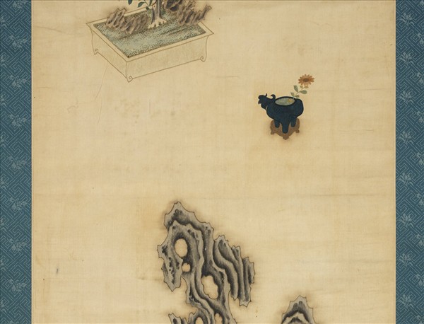 明粵繡博古圖屏（七）　軸