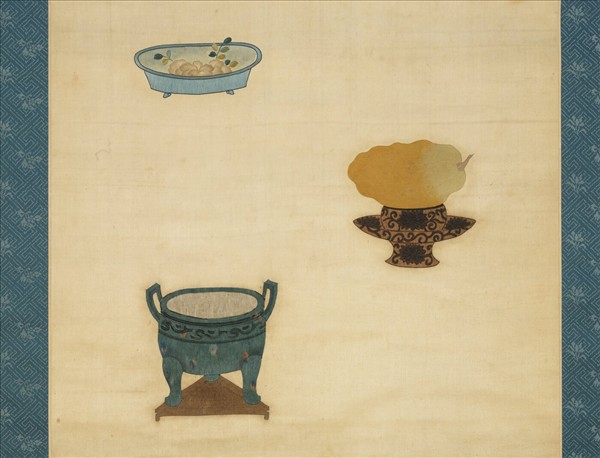 明粵繡博古圖屏（七）　軸