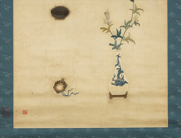 明粵繡博古圖屏（七）　軸