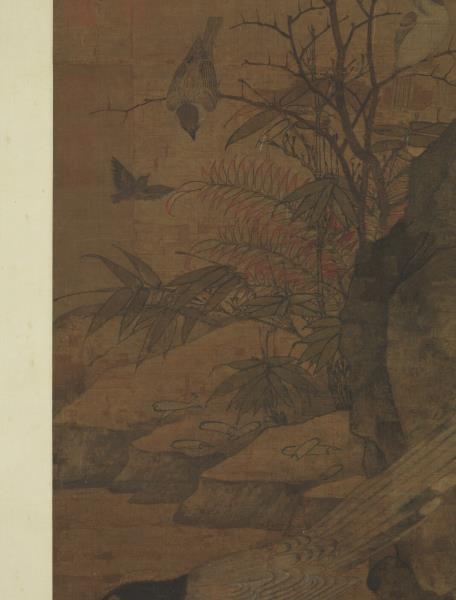 宋黃居寀山鷓棘雀圖　軸