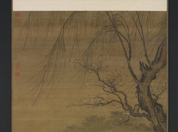 元人春景貨郎圖　軸