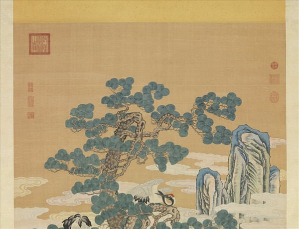 無名氏緙絲松鶴　軸