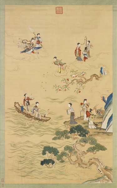 清繡線瑤池上壽圖　軸