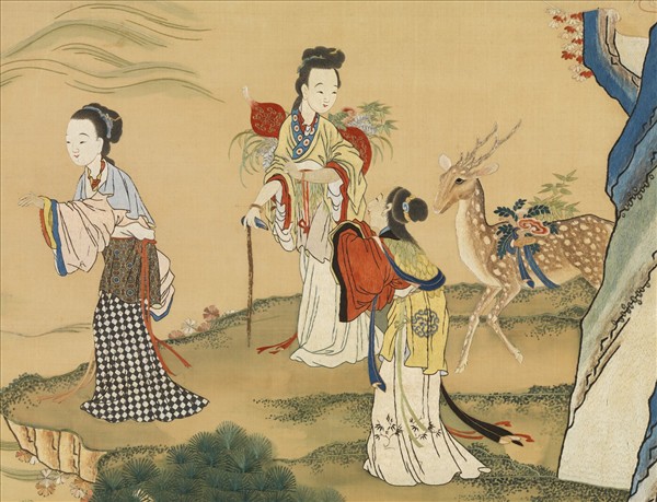 清繡線瑤池上壽圖　軸