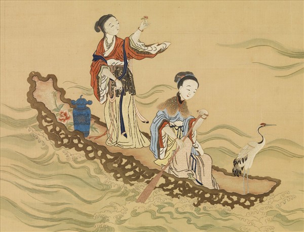 清繡線瑤池上壽圖　軸