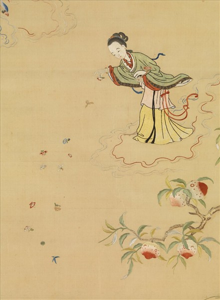 清繡線瑤池上壽圖　軸