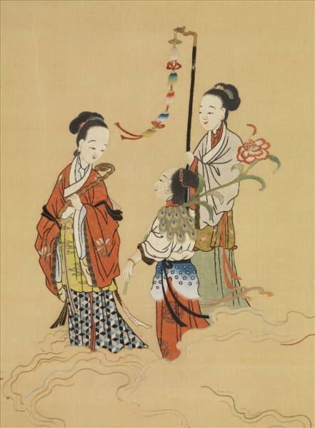 清繡線瑤池上壽圖　軸