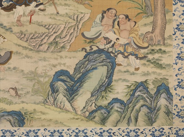 清緙絲群仙祝壽　軸