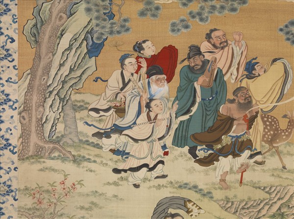 清緙絲群仙祝壽　軸