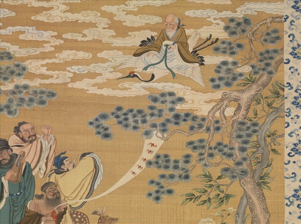 清緙絲群仙祝壽　軸