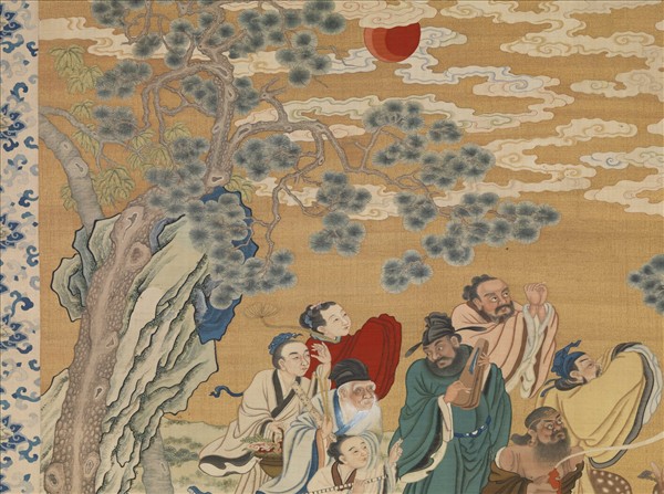 清緙絲群仙祝壽　軸