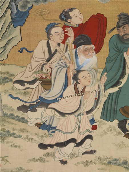 清緙絲群仙祝壽　軸