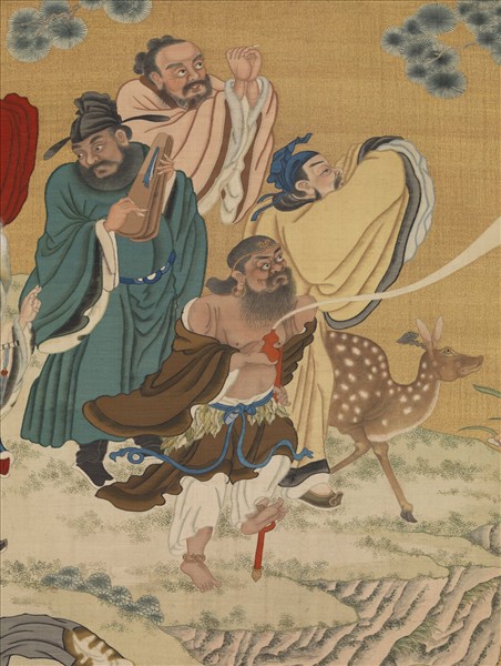 清緙絲群仙祝壽　軸