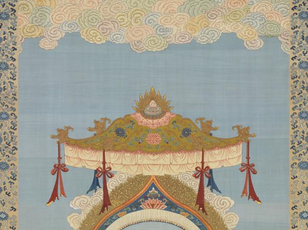 清緙絲無量壽佛　軸