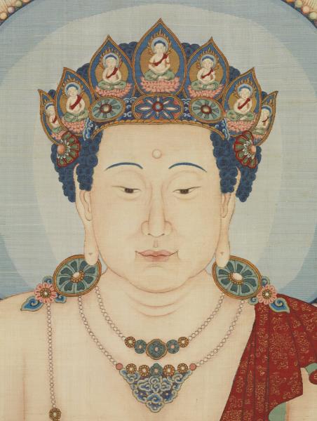 清緙絲無量壽佛　軸