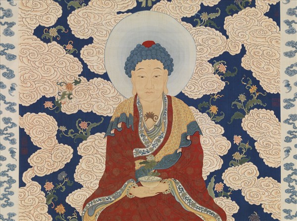 清緙絲無量壽佛　軸