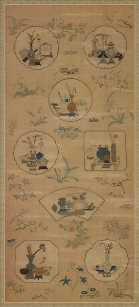 清乾隆緙絲博古書幌（二）　軸