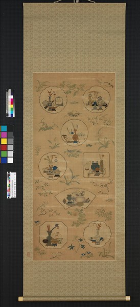 清乾隆緙絲博古書幌（二）　軸