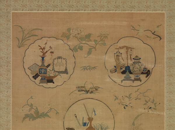 清乾隆緙絲博古書幌（二）　軸