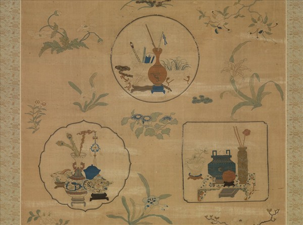 清乾隆緙絲博古書幌（二）　軸