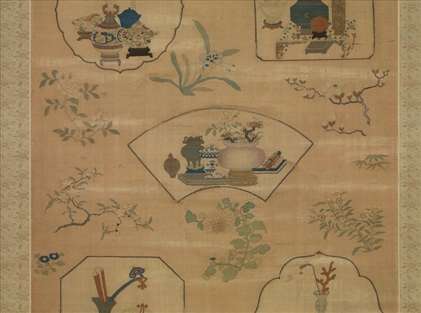 清乾隆緙絲博古書幌（二）　軸