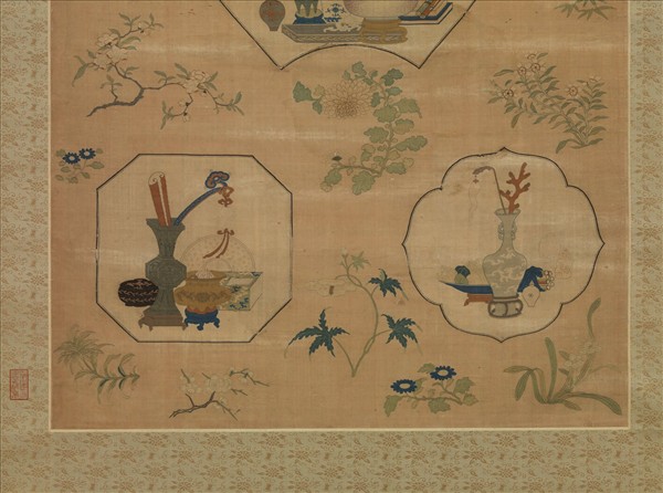 清乾隆緙絲博古書幌（二）　軸