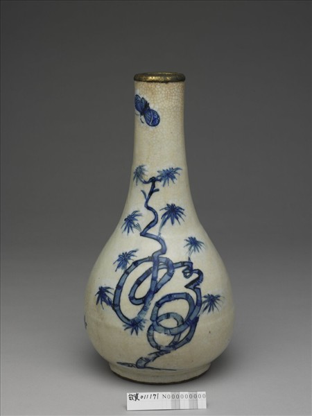 青花福壽紋瓶