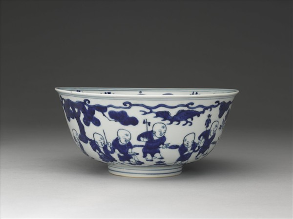 青花嬰戲圖碗