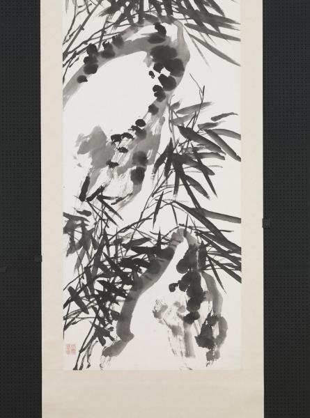 清蒲華墨竹六屏　軸　之四