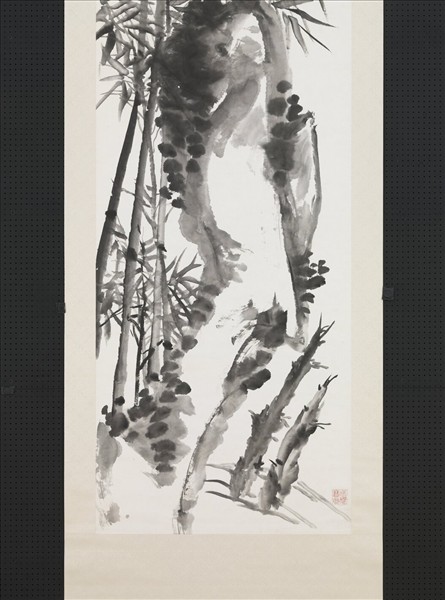 清蒲華墨竹六屏　軸　之六