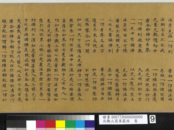 北魏人寫華嚴經　卷