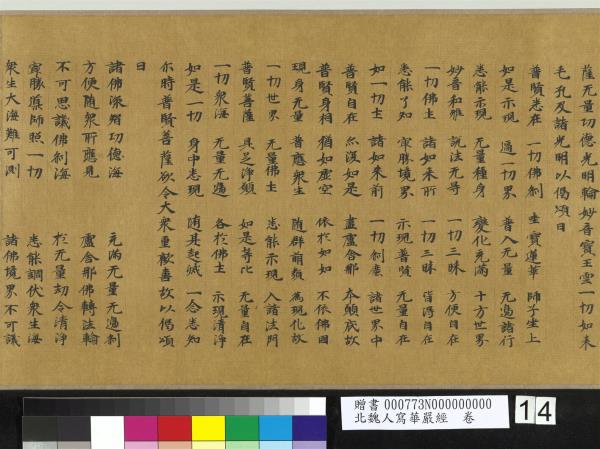 北魏人寫華嚴經　卷