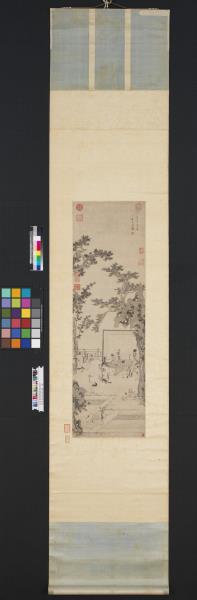 明尤求松陰博古圖　軸