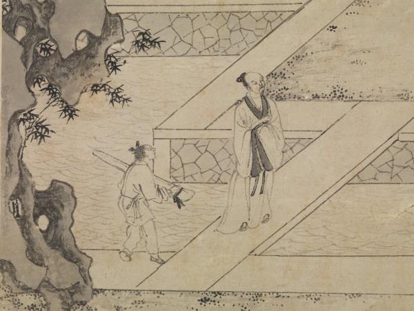 明尤求松陰博古圖　軸